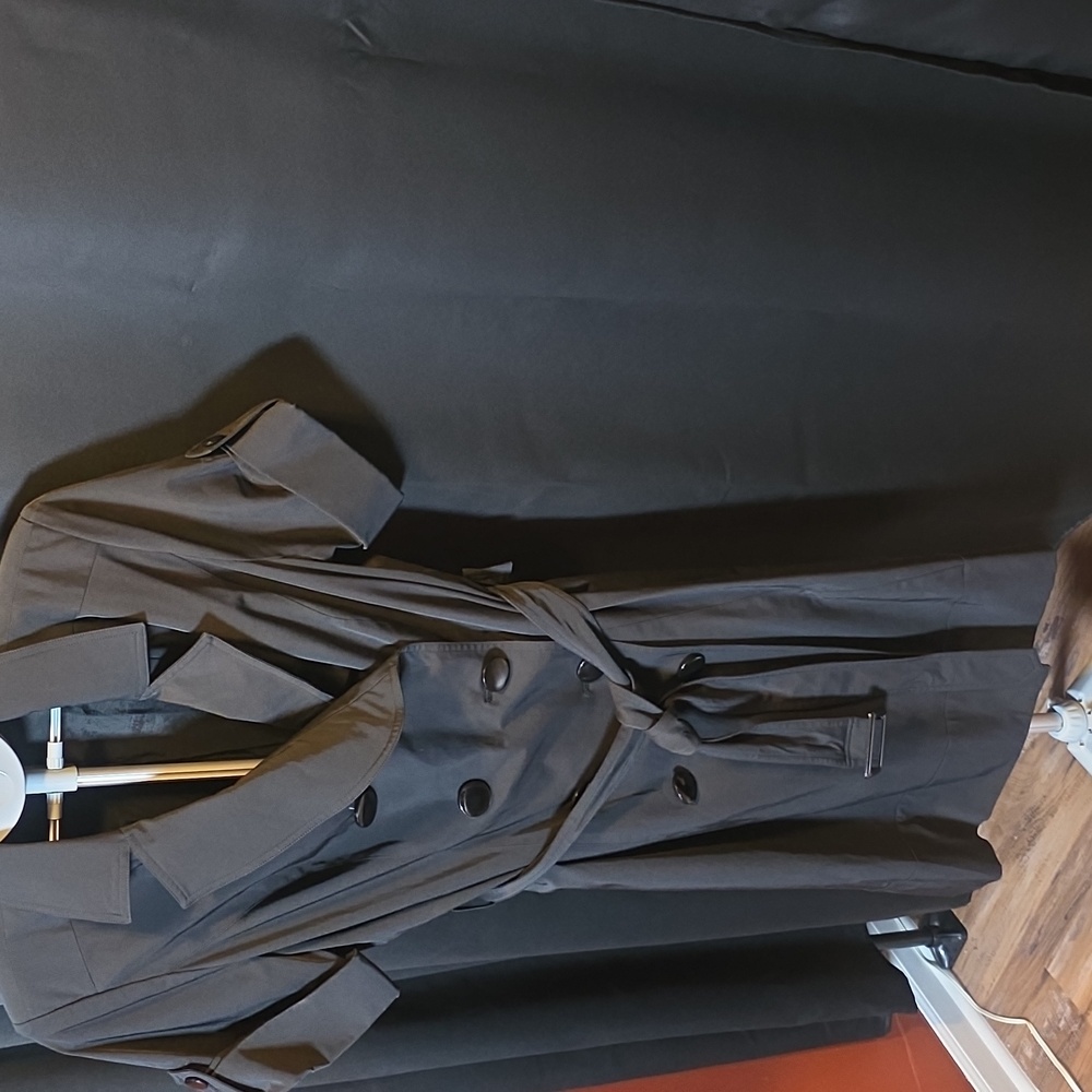 INC International Concepts Charcoal Trench Coat